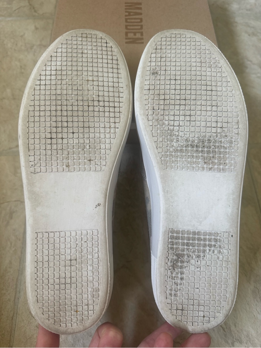 Steve Madden Slip-On Sneakers in Beige and Gray Camo - Picture 8 of 8